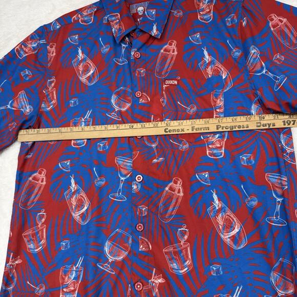 Dixxon Flannel Company Shirt Mens M Blue Red The Mixer Mixxer Button Drinks - Picture 11 of 13